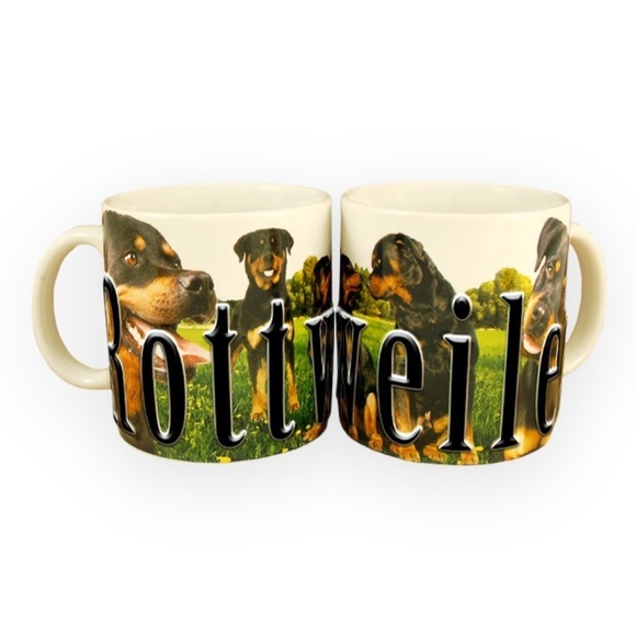 Americaware Rottweiler 18 oz Mug Ceramic Oversized Color Relief Dog Lover Coffee - Picture 4 of 4